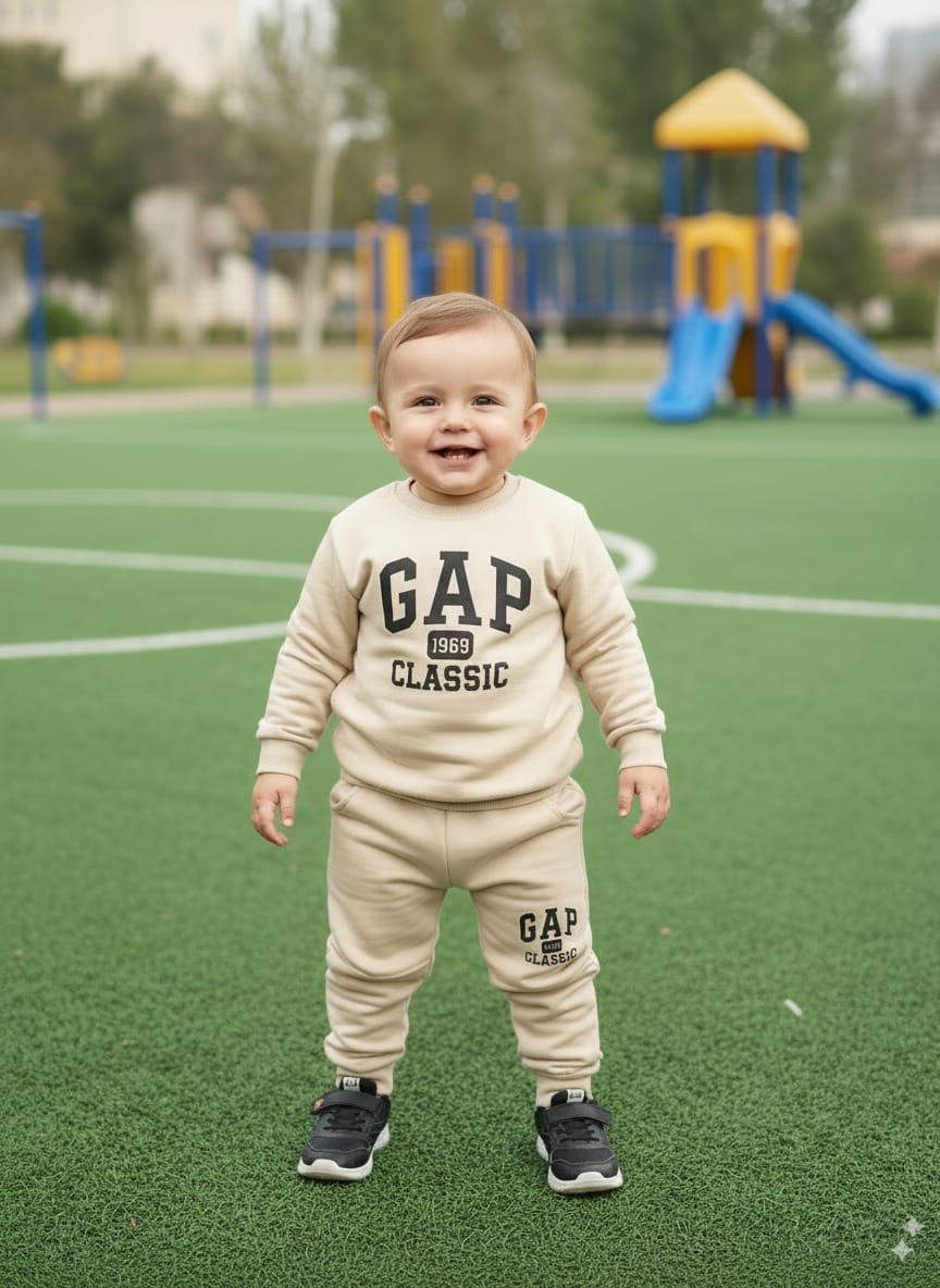 Bebico Kid's Gap 1969 Classic Printed Fleece Cotton Track Suite