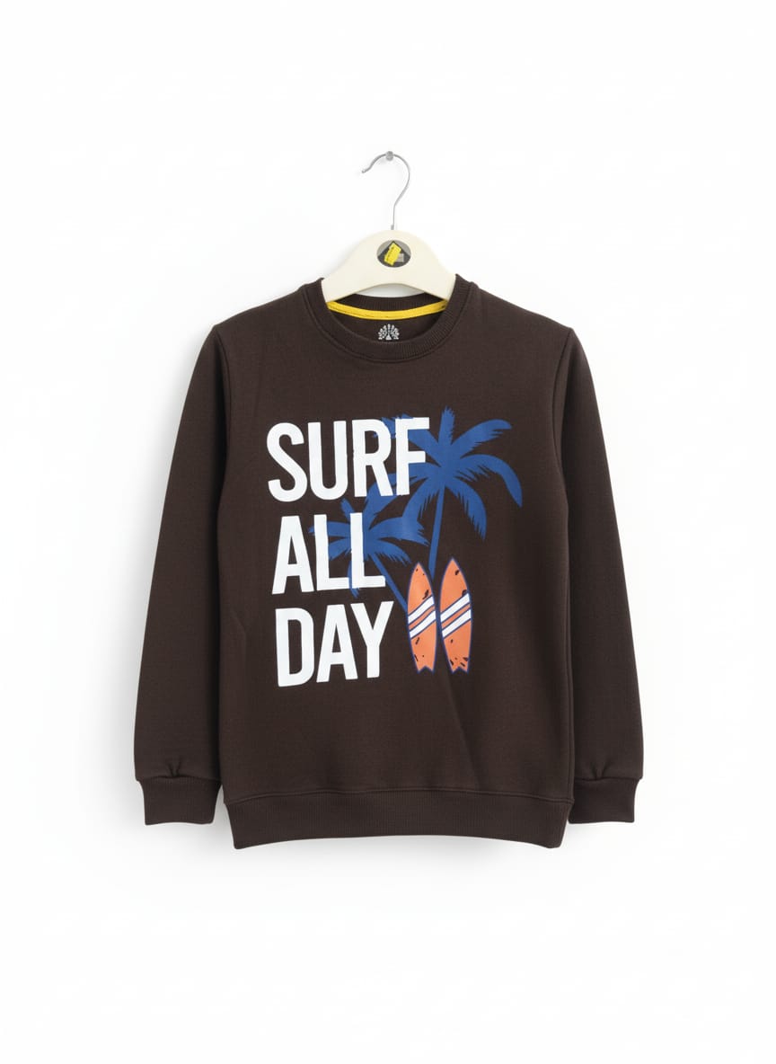 Global Fashion Kid's Surf All Day Printed Sweatshirt