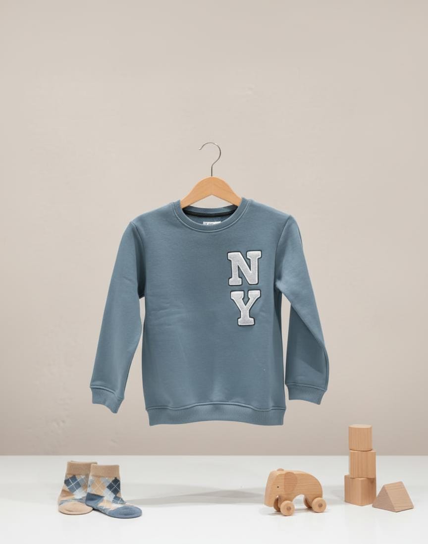 MNG Kid's NY Printed Cotton Fleece Sweatshirt