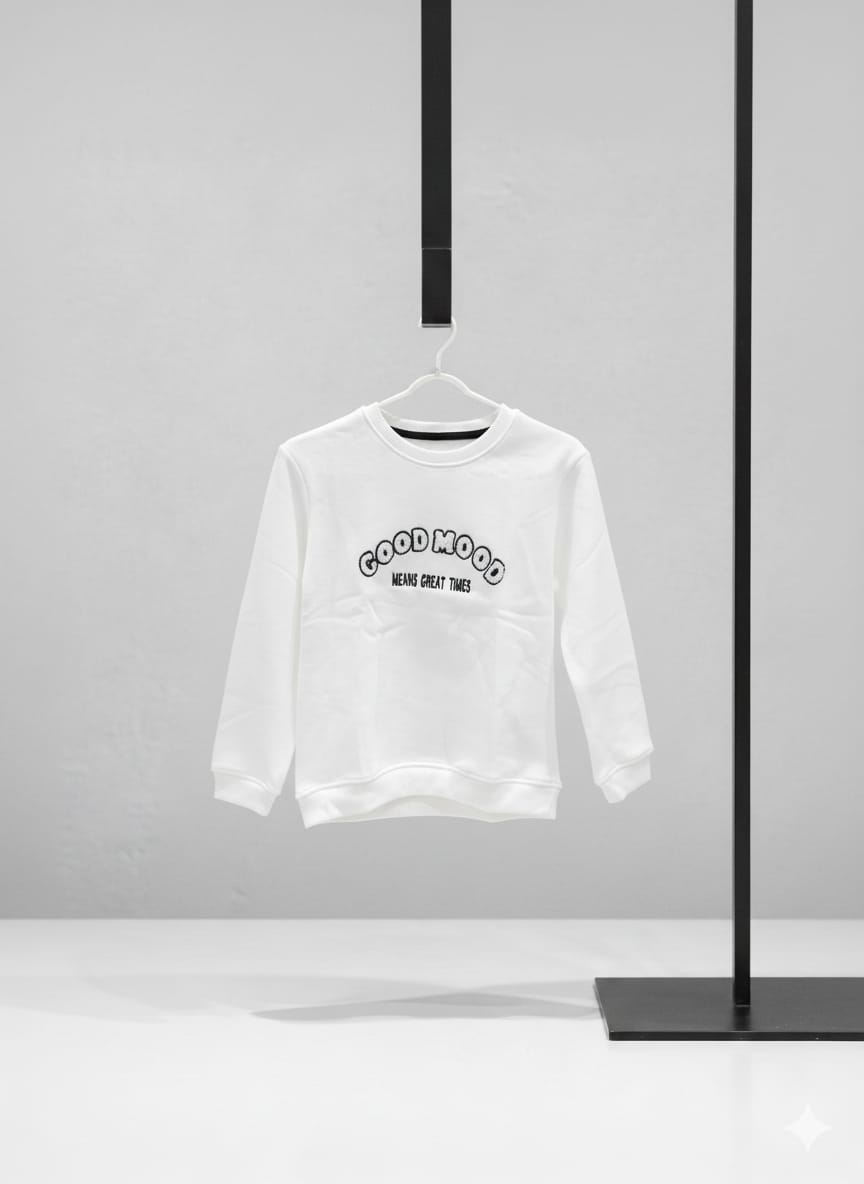 MNG Kids Good Mood Printed Cotton Fleece Sweatshirt