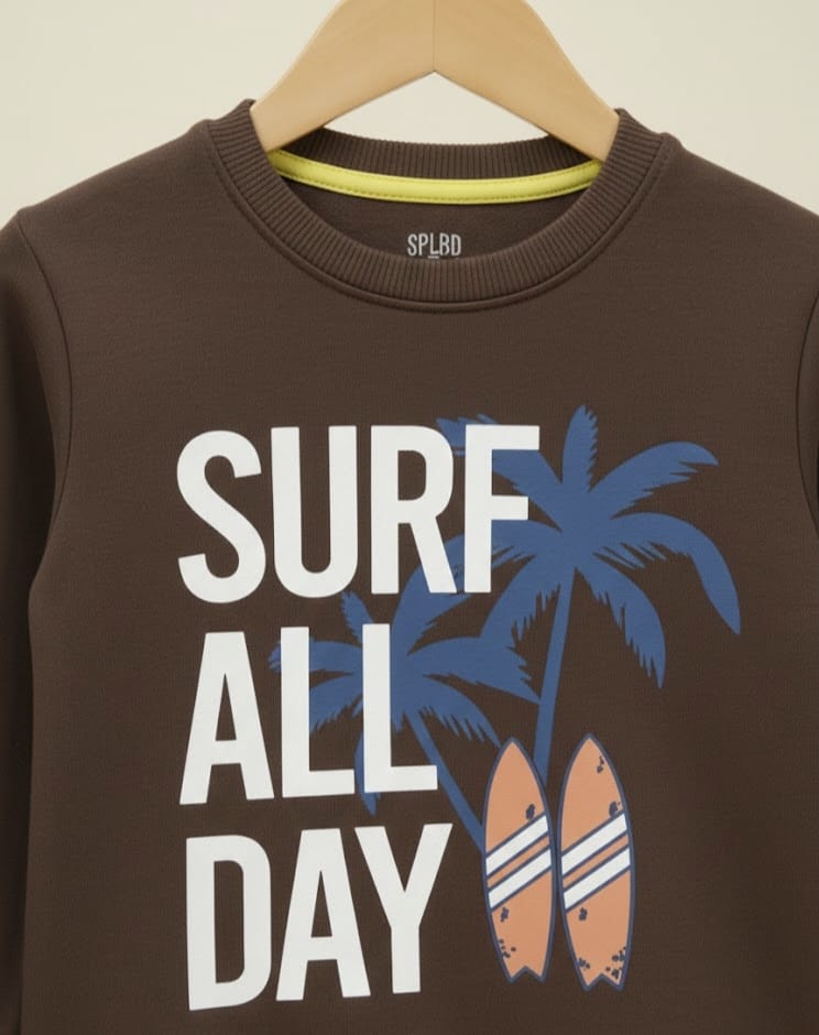 Global Fashion Kid's Surf All Day Printed Sweatshirt