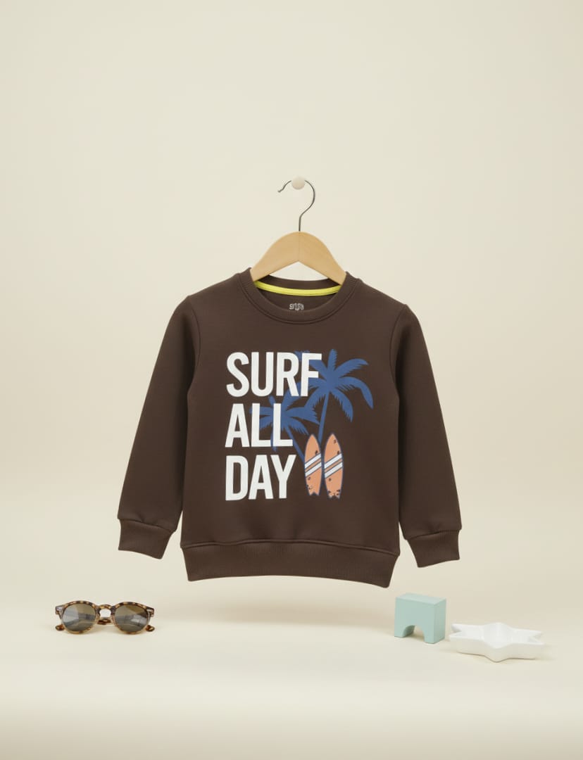 Global Fashion Kid's Surf All Day Printed Sweatshirt