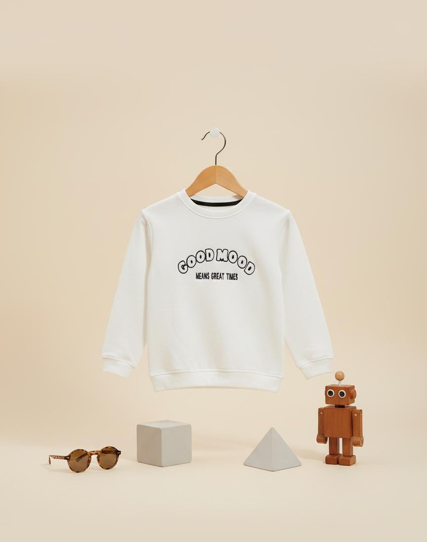 MNG Kids Good Mood Printed Cotton Fleece Sweatshirt