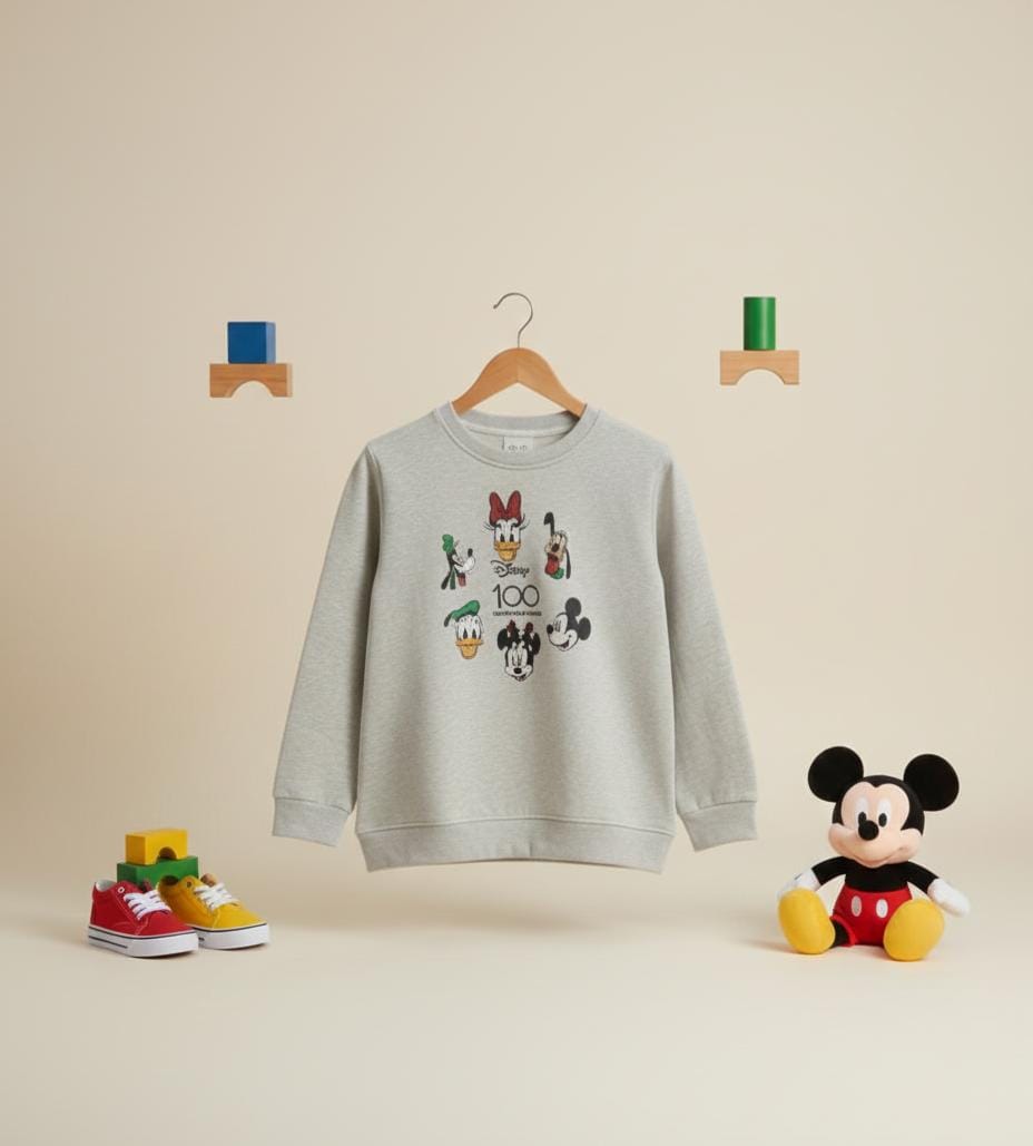 Kids Colours Disney Characters Printed Sweatshirt