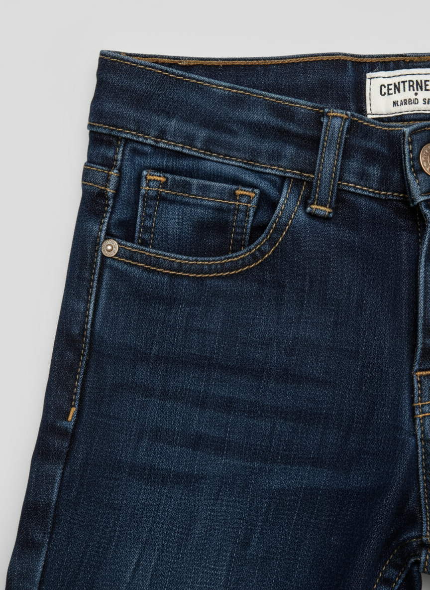 Close-up detail shot of right hip area