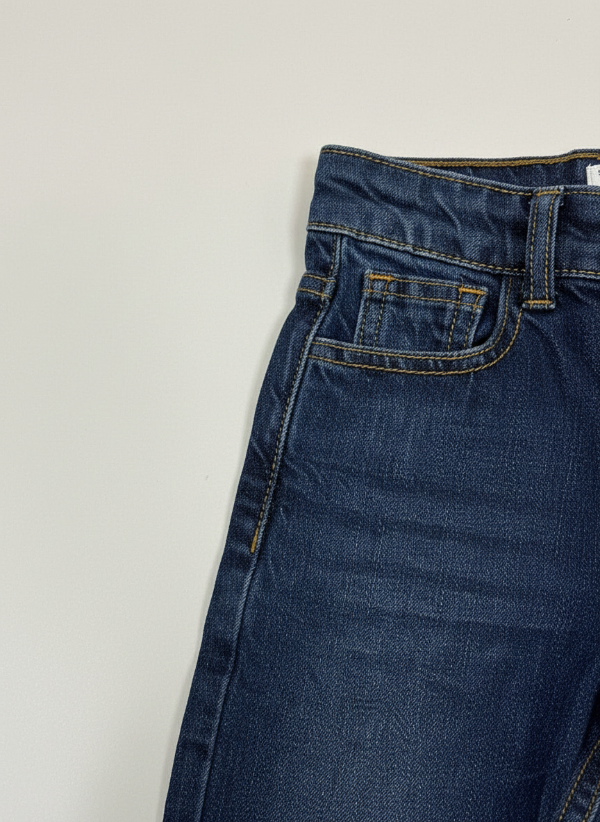 Close-up detail shot of right hip area