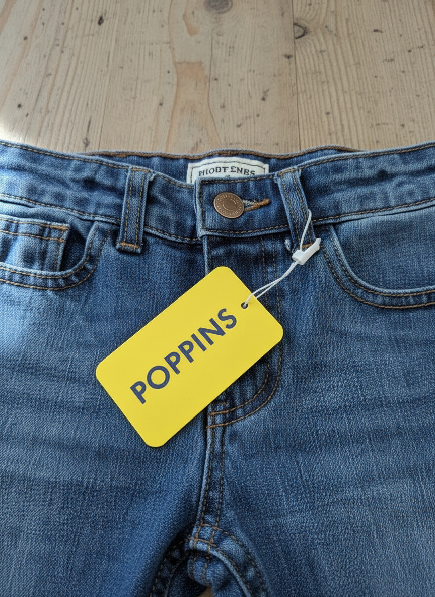 Close-up of waistband and Poppins tag