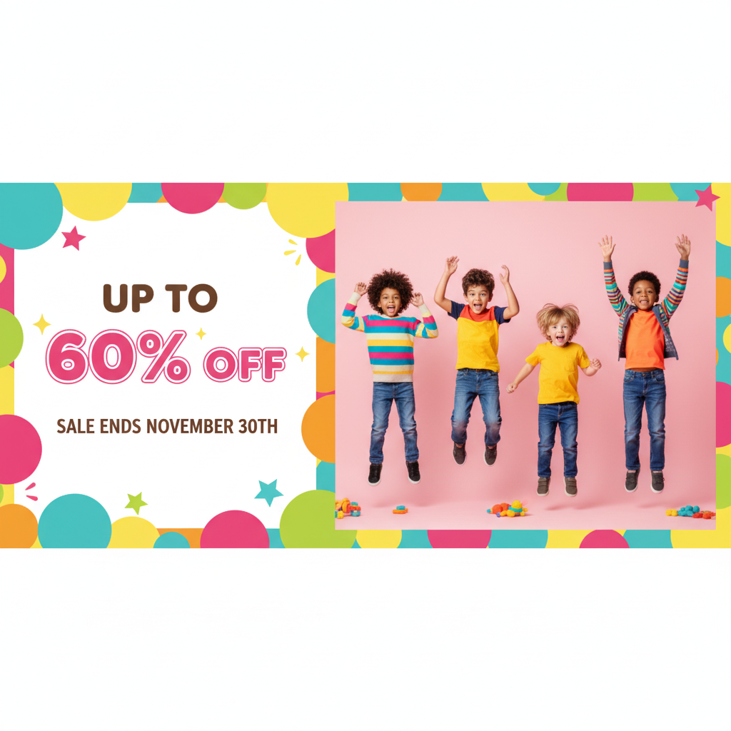 Homepage Hero Banner - Up to 60% Off Sale (No Logo)