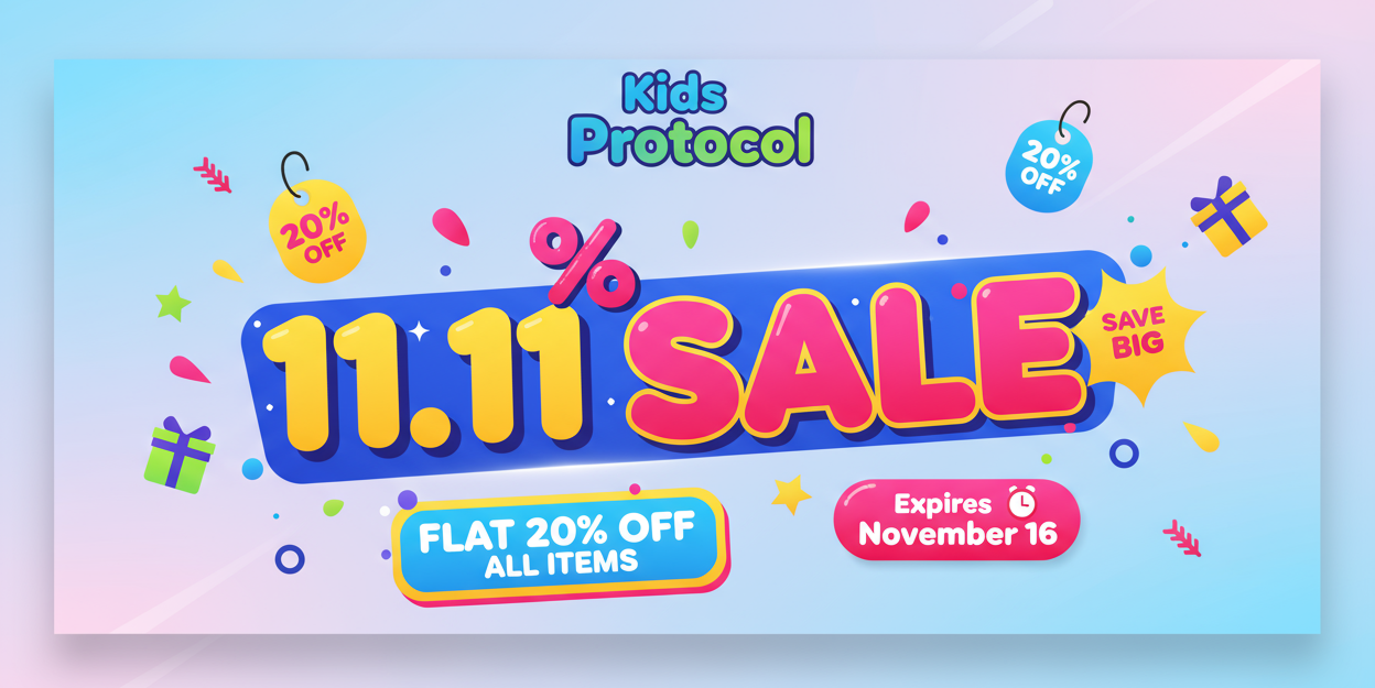 Kids Protocol 11.11 Sale Hero Banner - Text Only
