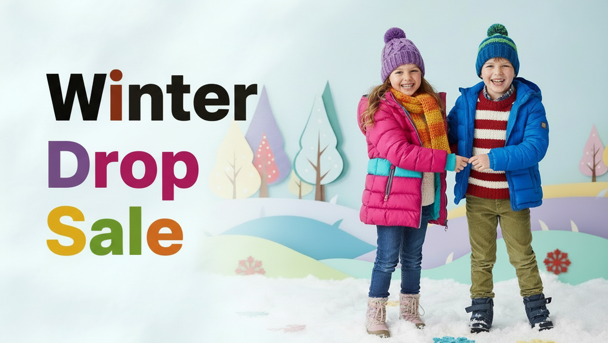 Winter Drop Sale Banner with Text